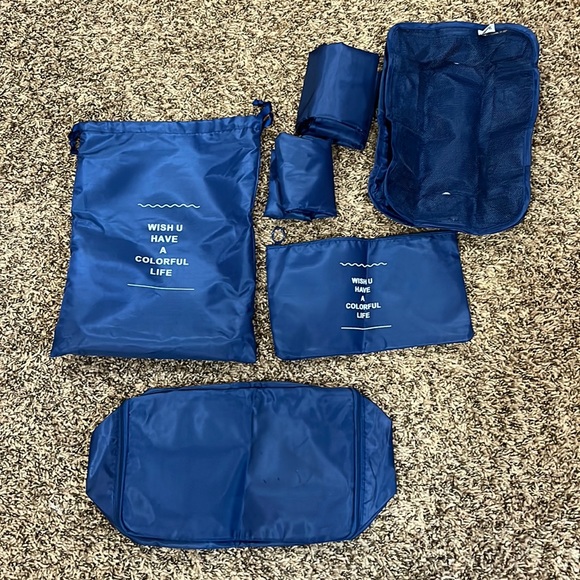 Storage & Organization Wish U Have A Colorful Life Travel Bags Blue